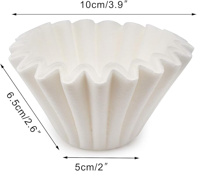 EUSOAR Small Coffee Filters, 1-4 Cups 100pcs Disposable Coffee Filter Baskets, Unbleached Basket Filter Paper, Fits Basket Style Electric Coffee Makers