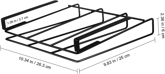 KICHOUSE under Cabinet Shelf Cutting Boards for Paper Towel Holder Sturdy Stainless Steel Rack