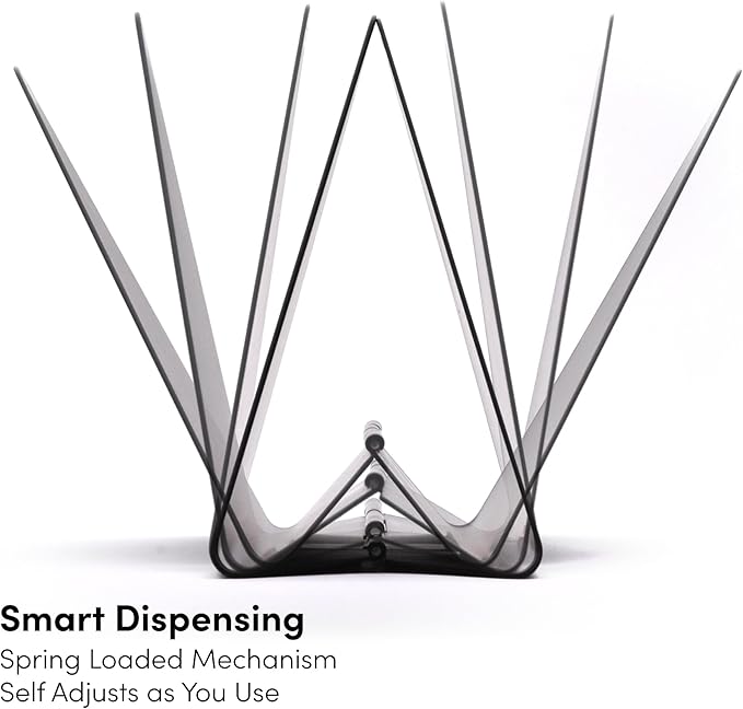 xympo Self-Adjusting Napkin Holder – Compact Black Metal Dispenser for Standard Paper Napkins, Ideal for Kitchen Countertops