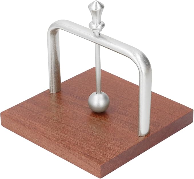 GOWENIC Table Napkin Holder with Lifting Ball, Solid Wood Napkin Rack, Metal Dispenser for Home Restaurant Coffee Shop (Silver)