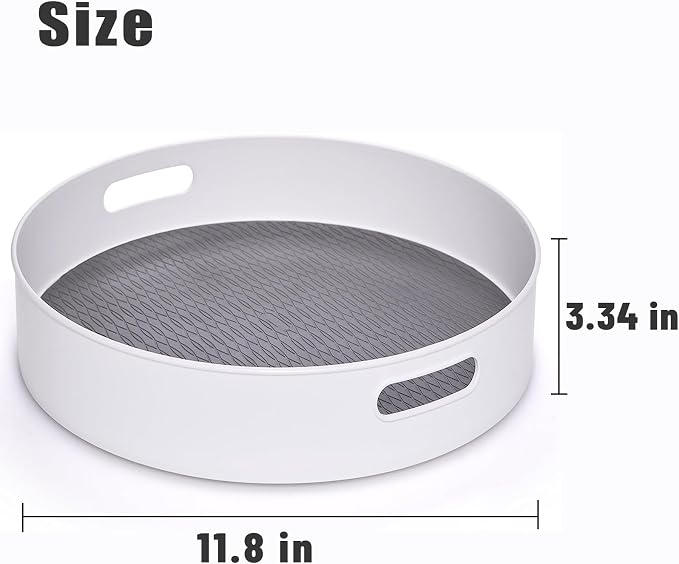 Lazy Susan Turntable 11.8 in 360 ° Rotates Multipurpose Round Turntable for Cabinet, Pantry, Kitchen, Countertop, Fridge, Bathroom Organizer (Large)