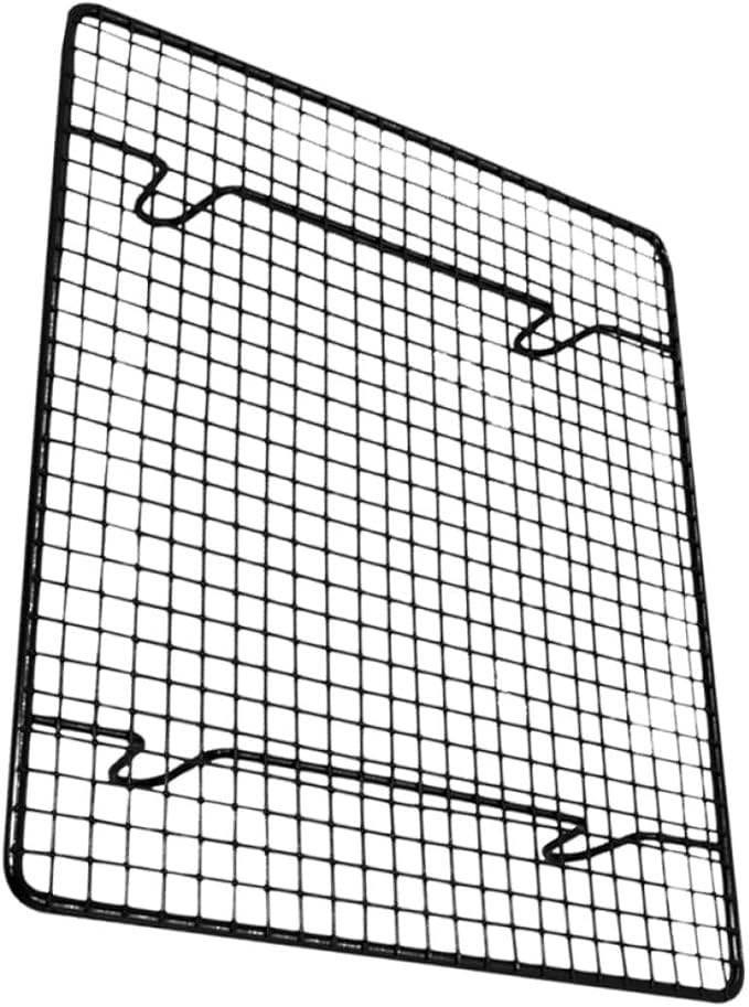Veemoon Black Nonstick Stainless Steel Cooling Rack Pastry Rack Baking Supply for Cake Bread Muffins, Oven Safe Kitchen Tool for Baking and Cooling