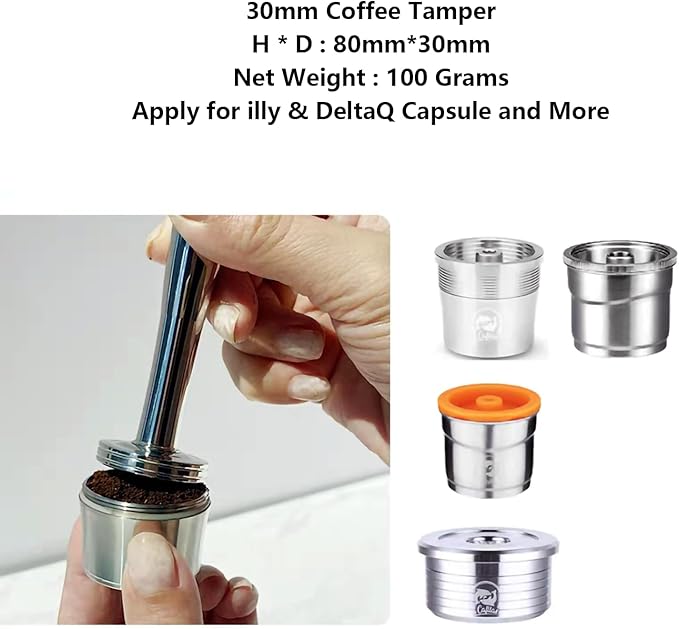 Coffee Tamper Press Chromed (30 mm)