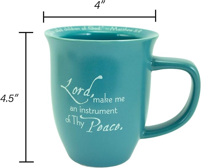 Abbey Gift Ceramic St. Francis Mug and Coaster Set, 4 by 4.38",56472T