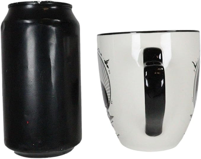 Ebros Gift Set Of 2 Gothic Wicca Saint Or Sinner Feline Cats Witching Hour Double Walled Bone China Porcelain Coffee Mugs Tea Drink Cups Alchemy Magic Occult Serveware Drinkware