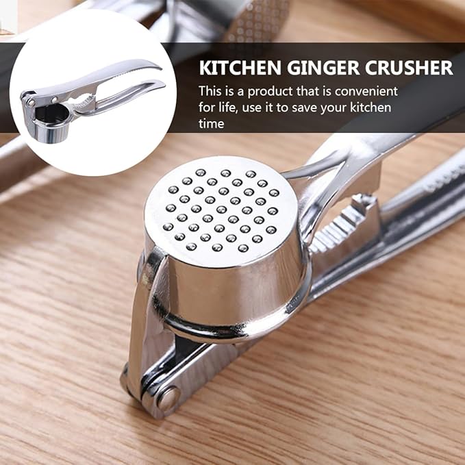 BESTYASH Manual Garlic Press and Crusher Extra Large Stainless Steel Garlic Mincer Kitchen Ginger Squeezer for Home Cooking and Food Preparation