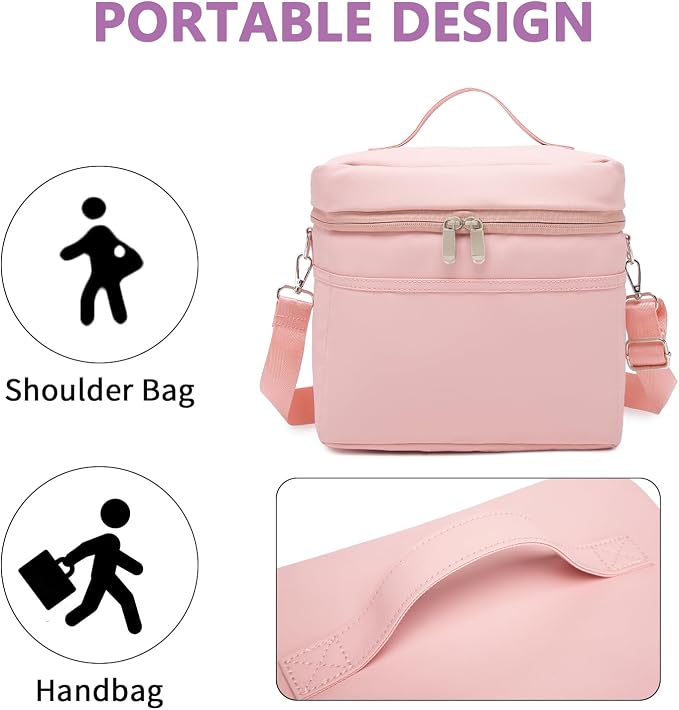 Insulated Lunch Bag for Women Adult Lunch Box Lightweight Waterproof Lunchbox Soft Cooler Reusable Lunch Bags for Work