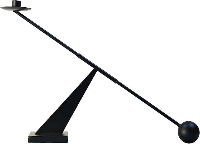 Black Metal Modern Candle Holder Candlestick Holders Decorative Candle Stand, Tapered Candle Holders Home Decoration 19 inch