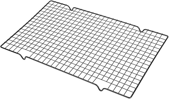 Mingzhe Stainless Steel Cooling Rack Nonstick Grid Baking Net 15.9x10x0.8 inch with Enhanced Airflow and Even Baking for Oven Cooling and Barbecue Grilling