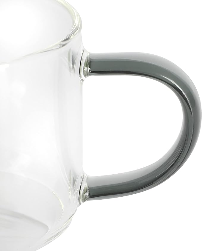 Gibson Soho Lounge Stackable Glass Espresso Cups with Rack, 4-Piece Set, 3.8oz – Durable Glass Coffee Cups