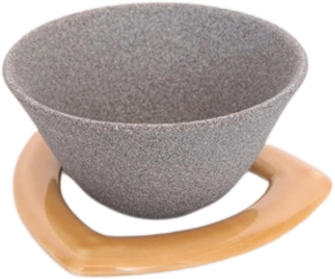 COFIL Japanese Ceramic Coffee Filter, Made in Japan, Reusable Dripper, Brown Holder