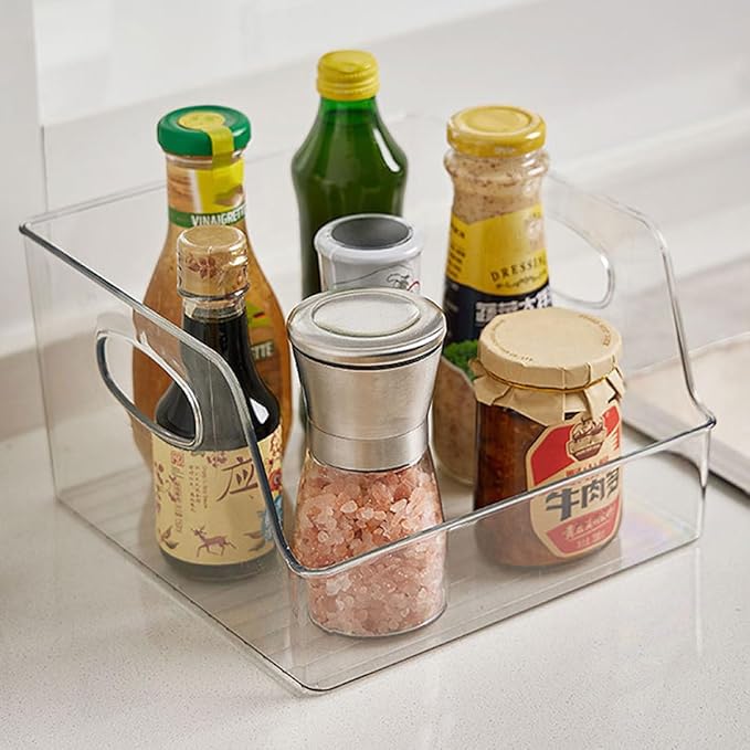 2pcs Kitchen Fruit Storage Boxes, Medium Food Organizer Bins for Fridge and Pantry, Produce Containers for Household Food Storage