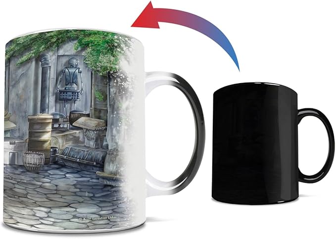 Morphing Mugs Star Wars – The Mandalorian – A Welcome Sight - Thomas Kinkade Studios – One 11 oz Color Changing Ceramic Mug – Image Revealed When HOT Liquid Is Added! MMUG1661