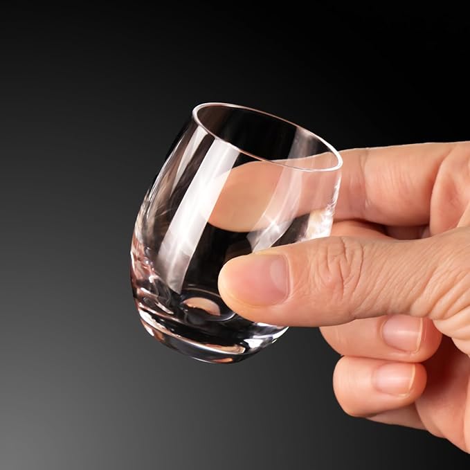 KAMMAK Shot Glasses Set of 2, 60ml/2oz Clear Espresso Shot Glass with Heavy Base for Bar Restaurants Home, Small Whiskey Shot Glass for Vodka, Whiskey, Tequila, Spirits & Liquors