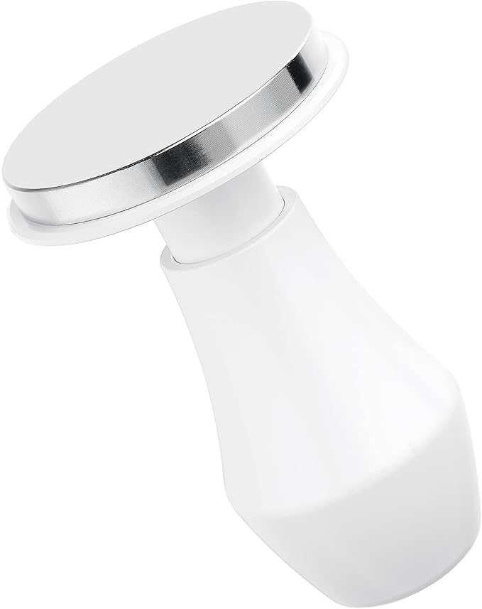 Normcore 51mm Espresso Coffee Tamper V4, Spring Loaded Tamper With Stainless Steel Flat Base, 15lb / 25lb / 30lbs Replacement Springs, Anodized Aluminum Stand, Non-stick coating White