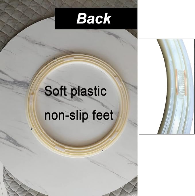 50cm 70cm 90cm Rotating Turntable Lazy Susan For Round Dining Table Tabletop, Round Wooden Rotating Tray, Sturdy, Home Kitchen Hotel Dining Table Turntable Serving Plate (Color : White-A, Size : Ø60