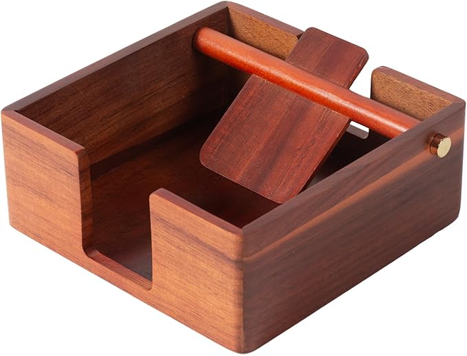 Natural Acacia Napkin Holder for Table, Napkin Dispenser, Decorative Beverage Napkin Holder for Kitchen, Home,Bar (Natural)