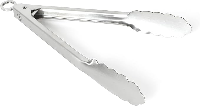 Martha Stewart Richburn 9-Inch Stainless Steel Kitchen Tongs – Durable and Heat-Resistant Cooking and Serving Tool