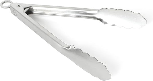 Martha Stewart Richburn 9-Inch Stainless Steel Kitchen Tongs – Durable and Heat-Resistant Cooking and Serving Tool