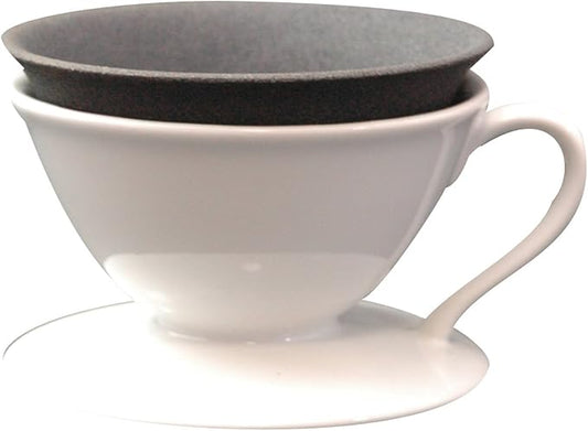 New porcelain ceramic filter (with dripper) White B028 (japan import)