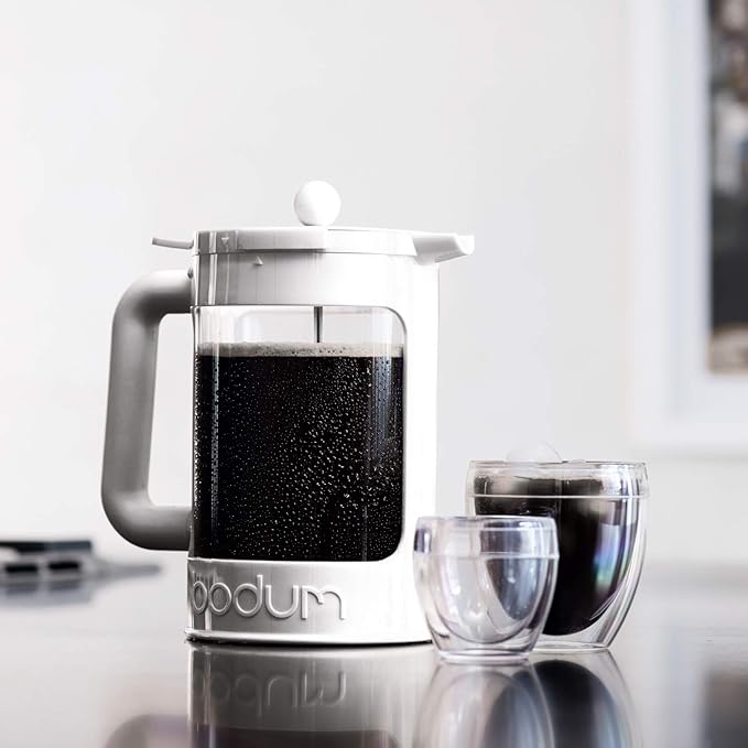 Bodum Bean Cold Brew Coffee Maker Set, 1.5 L/51 oz, White
