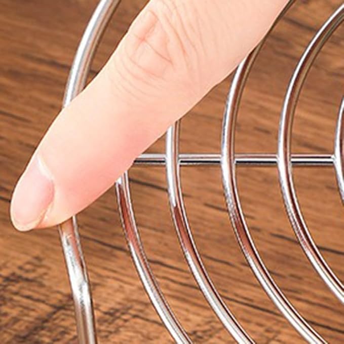 Round Cooking Rack, Stainless Steel Steamer Rack Baking Cooling Steaming Grilling Rack, Pot Tripod, Wire Steamer Pot Holder for Pots Pans Woks Dumplings Eggs Grilling(28cm)