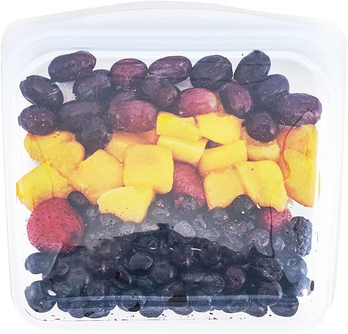 Stasher STSB00 Silicone Bag, Sandwich, Medium, 28 fl oz (828 ml), Set of 2, Food Storage Bags, Clear, Clear, Microwave, Oven, Heat Resistant, Freezer, Sandwich 828 mL/15 oz