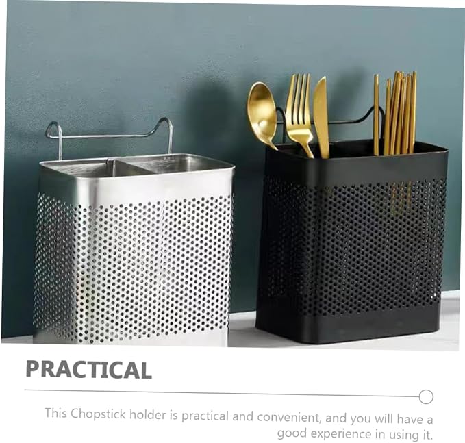 Stainless Steel Chopstick Holder Utensil Organizer for Home Kitchen Elegant Design Keeps Cutlery Neat and Accessible for Stylish Kitchen Decor Matte