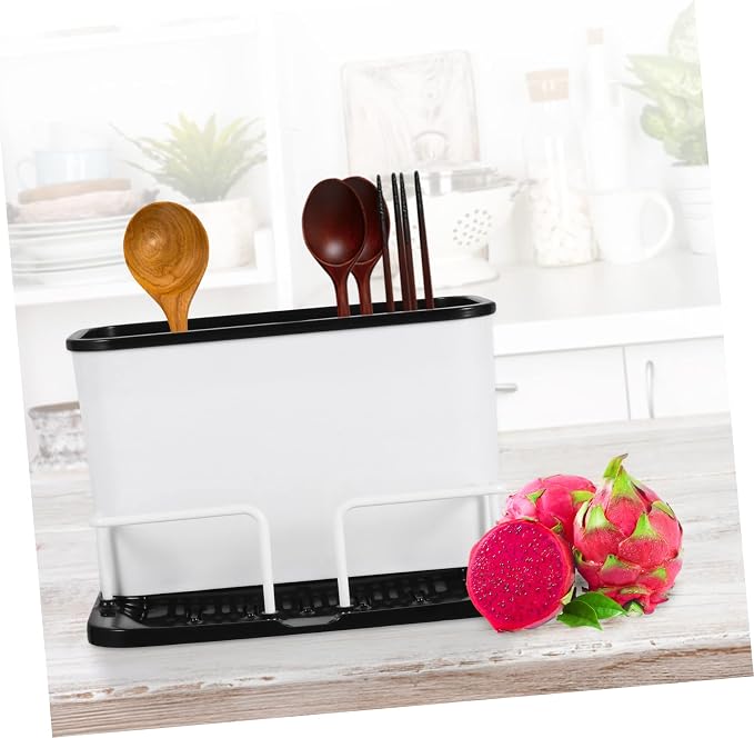 1pc Multifunctional Chopstick Organizer with Drainage Detachable Utensil Storage Holder for Kitchen Counter Design Stylish and Practical Holder