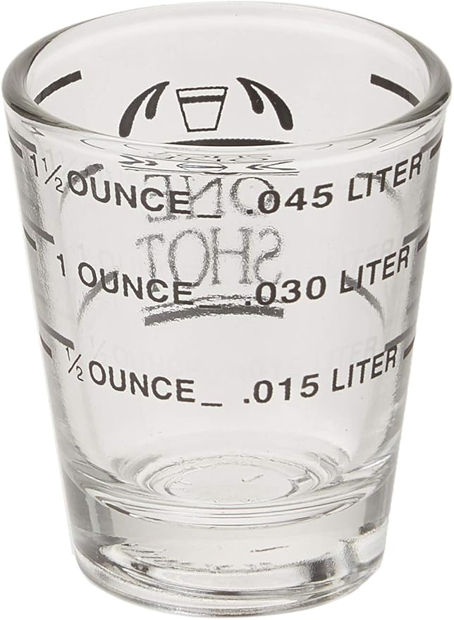 Fox Run Measurment Shot Glass, 2 x 2 x 2.25 inches, Clear, 1 Count (Pack of 1)