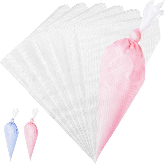 Joyeee Disposable Icing Bags, 100 Pcs Disposable Cream Bags Plastic Thick Icing Pipe Bag for DIY Cupcake Decorating Tool Kit, Pastry Biscuit Dessert Cookie Decorating, Medium Size, 20 Inches