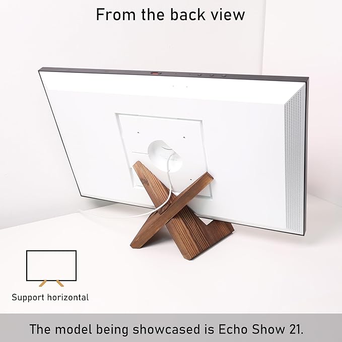 Solid Wood tablet computer Stands compatible for show15, show21,Support both horizontal and vertical modes.and suitable for Cookbook Stand for Kitchen,wooden cookbook Holder Display. (dark brown)