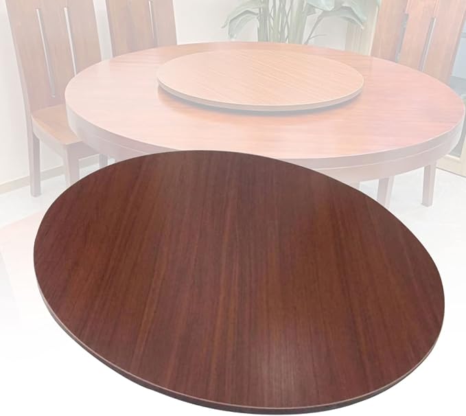 Rotating Round Lazy Susan Dining Table Tray, 20in-36in Wood Dining Table Turntable, 360° Turntable Serving Plate Tabletop Organizer, Hotel Tabletop Service Plate,Large Wooden Turntable Lazy