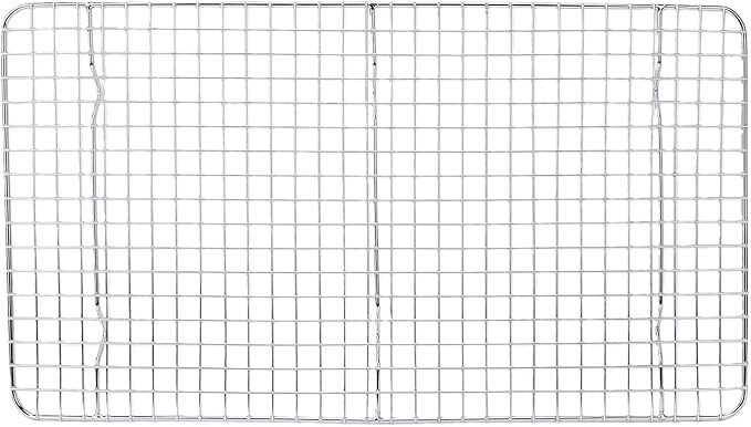 Generic Cooling Rack, Stainless Steel Baking Rack, Food Grade Oven with Grid Mesh Design & Stable Support Feet, Dishwasher Safe, Ideal for Oven Cooking, Roasting & Grilling, (Silver)