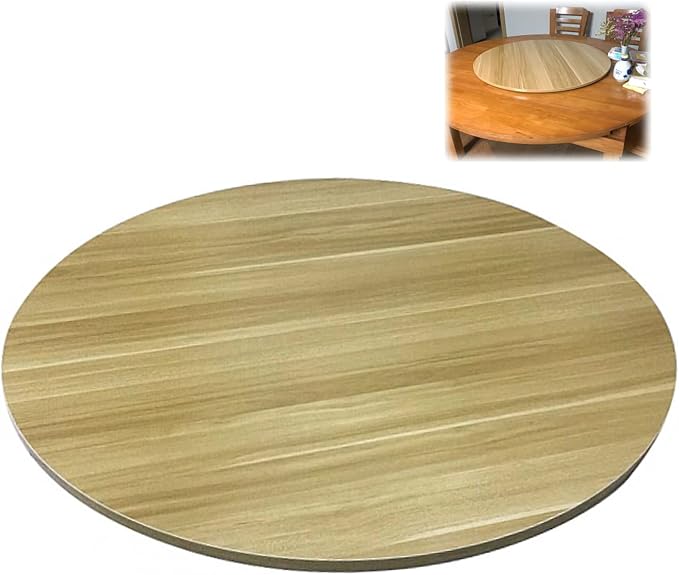Rotating Serving Plate Round For Dining Table, Ø 50-100cm Lazy Susan Wooden Turntable For Home And Kitchen, Hotel Tabletop Service Trays, No Need To Install, Direct Use (Color : Walnut, Size : Ø100c