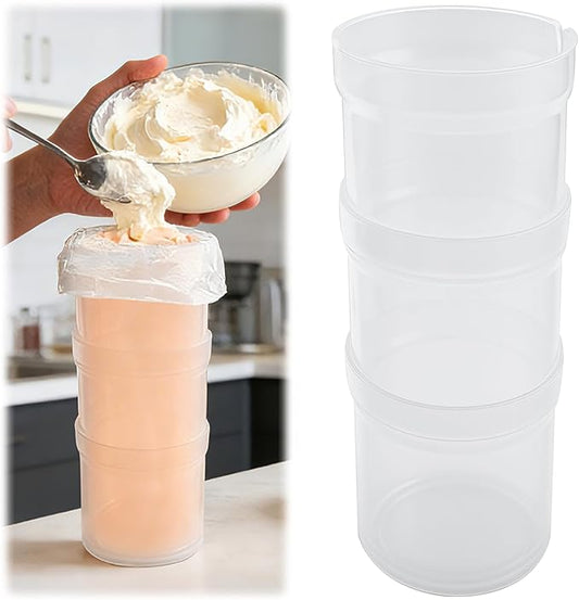 Pastry Piping Bag Holder Stand, Translucent Clear Plastic Cream Icing Bag Rack, Hands-Free Piping Bag Holder, Adjustable Height, Home Bakers & Professional Chefs