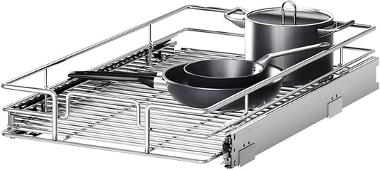 Pull Out Cabinet Organizer 15½" W x 21½" D, Heavy Duty Cabinet Pull Out Shelves, Slide Out Drawers Organization for Kitchen Cabinets Bathroom