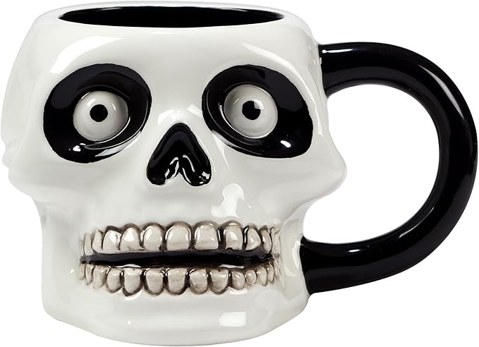 Scaredy Cat 3-D Ceramic Halloween Mugs, Set of 4 – Add spooky fun to your fall mornings with ghost, pumpkin, skull, and black cat designs, perfect for coffee, cocoa, or festive party drinks