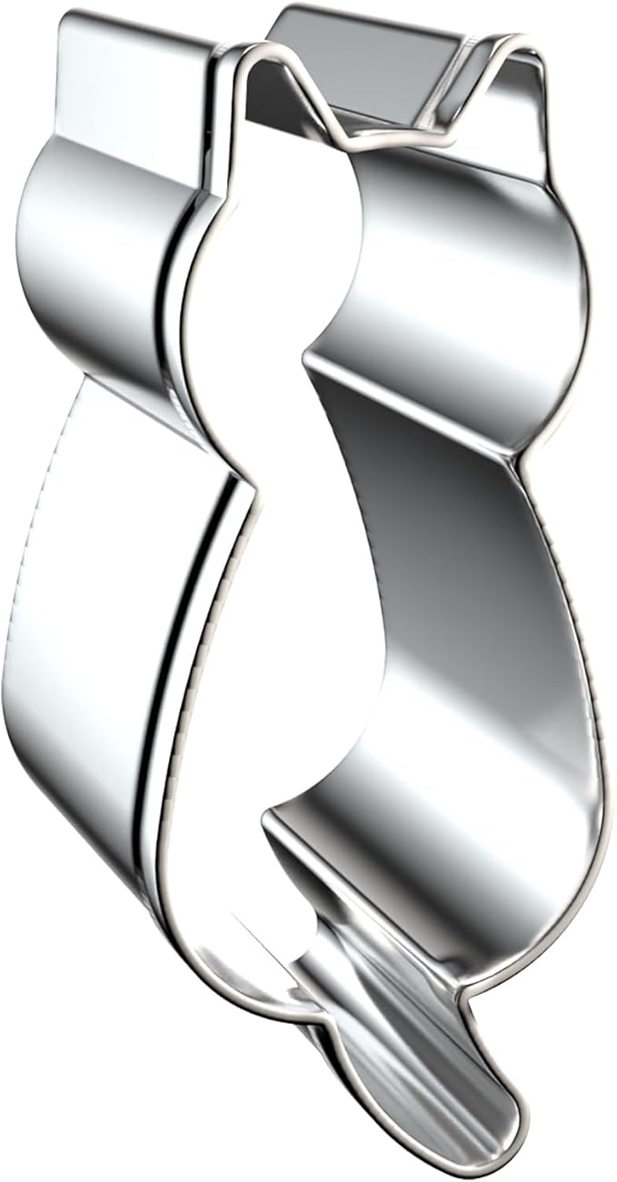 Cat Cookie Cutter Set - 5 inch, 4 inch, 3 inch, 2 inch - 4 Piece Cat Body Cookie Cutters Shapes Molds - Stainless Steel