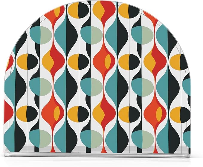 Fustylead Abstract Mid-Century Modern Style Napkin Holder for Table Acrylic Vertical Napkin Holders for Paper Napkins Decorative Napkin Dispenser for Home Party Dining Cocktail Kitchen, 2 Pack