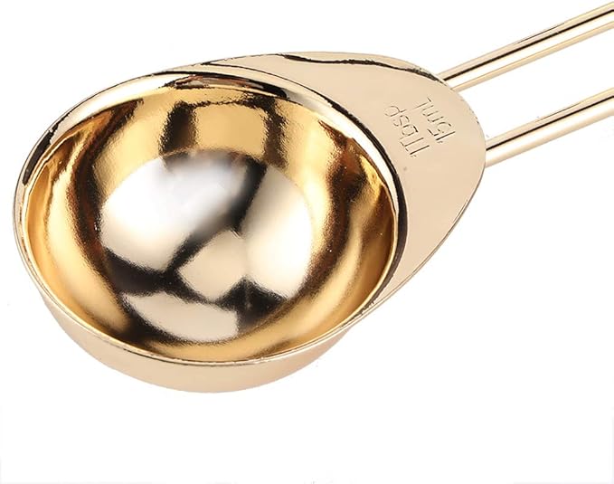 8Pcs Stainless Steel Measuring Cups and Spoons Set - Professional Kitchen Baking Tools with Engraved Scales, Nesting Design for Easy Storage, Dishwasher - for Dry & Liquid
