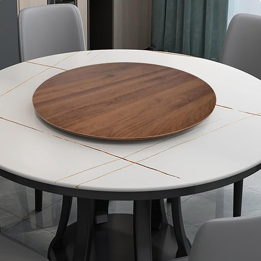 Round Rotating Serving Plate Dining Table Tray, 50-90cm Wooden Lazy Susan Serving Tray, Rotating Serving Board Wooden Turntable, Smooth Rotation, Easy To Share Food,Large Wooden Turntable Lazy