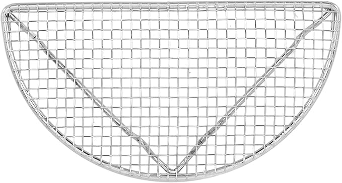Yosoo Stainless Steel Cooling Rack for Baking, High Temperature Oven Safe Cooking Rack with Perfectly Spaced Lines, for Roasting Grilling Cooling Chicken Wings Breads (Medium Semicircle 18CM)
