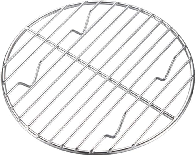 CAMPINGMOON Round Roasting Baking Steaming Cooling Rack Cooking Grid Grill Stainless Steel Fits for Dutch Oven (Diameter φ6.7inch, W17)