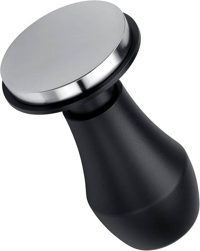 Normcore 53.3mm Coffee Tamper V4.1 with Click Sound Feedback, Spring Loaded Tamper with Flat Base, Compatible with 54mm Breville Sage Espresso Machines Portafilter, Black