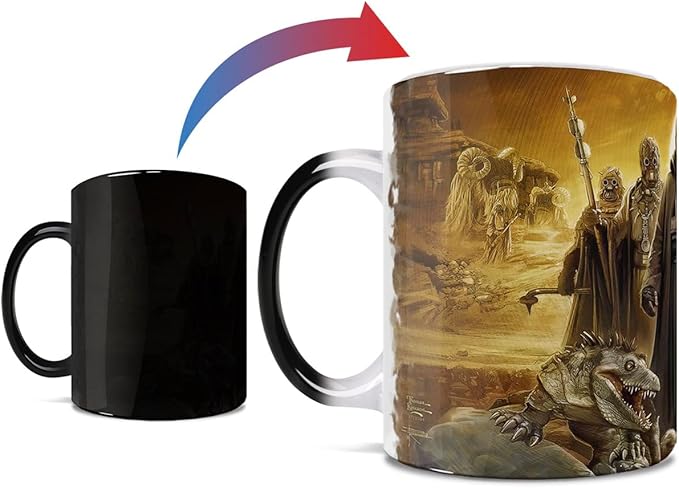 Morphing Mugs Star Wars – The Book of Boba Fett – Tusken Raiders – One 11 oz Color Changing Ceramic Mug – Image Revealed When HOT Liquid Is Added! MMUG1483
