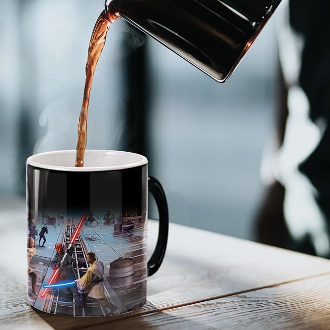 Morphing Mugs Star Wars – Liberation of Naboo – 11 oz Heat Sensitive Mug – Ceramic Color Changing Heat Reveal Coffee Tea – Official Licensed Thomas Kinkade Studios Collectible MMUG1734
