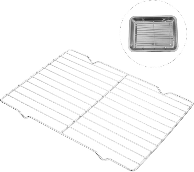 Tofficu Stainless Steel Cooling Rack and Bbq Grilling Rack Non-stick for Outdoor Cooking and Baking Kitchen Use