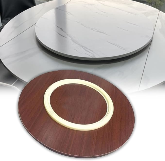 Lazy Susan Wooden Turntable Round 50/60/70/80/90/100cm, Smooth Rotational, 360° Rotation Serving Tray For Kitchen Dining Table Hotel Dining Table Tabletop Service Plate (Color : Red-brown, Size : Ø6