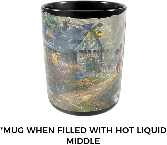 Morphing Mugs Disney – Mickey and Minnie Mouse – Sweetheart Bridge Heat Sensitive Clue Mug – Full image revealed when HOT liquid is added - 16oz Large Drinkware MMUGC959